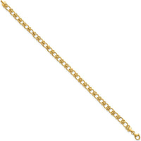 14K Yellow Gold Polished Textured Knot Link 17" Necklace by 0