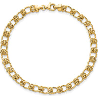 14K Yellow Gold Polished Textured Knot Link 17" Necklace by 0