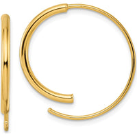 14K Yellow Gold Polished Threader Drop Earrings - 27.75mm Length by Oro Pregiato