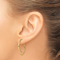14K Yellow Gold Polished Threader Drop Earrings - 27.75mm Length by Oro Pregiato