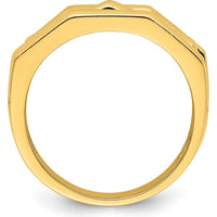 14K Yellow Gold Polished Three Ridged Dome Fashion Ring by 0