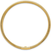 14K Yellow Gold Polished Three-Strand Mesh Stretch Bangle Bracelet - 8.67mm Width by Oro Pregiato