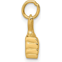 14K Yellow Gold Polished Thumbs Up 3D Pendant - 16.29mm Length by Oro Pregiato