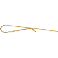 14K Yellow Gold Polished Tie Bar - 50mm Solid Engravable Men's Accessory by Oro Pregiato