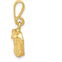 14K Yellow Gold Polished Tractor Pendant - Solid Casted Design by Oro Pregiato