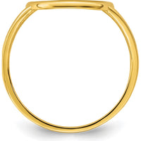 14K Yellow Gold Polished Tree of Life Circle Ring - Symbolic Design for Women by 0