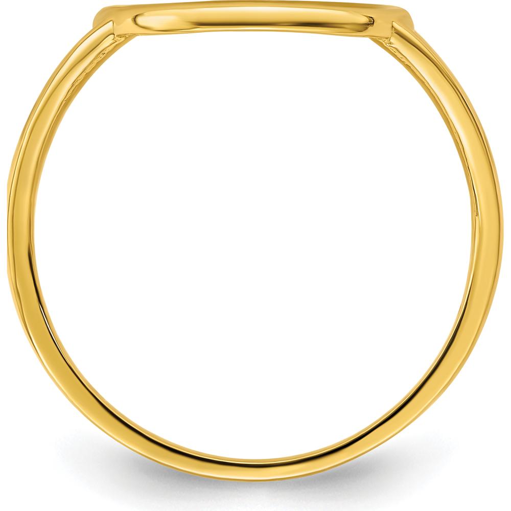 14K Yellow Gold Polished Tree of Life Circle Ring - Symbolic Design for Women by 0