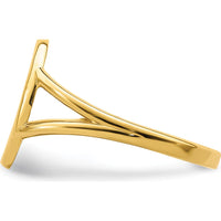14K Yellow Gold Polished Tree of Life Circle Ring - Symbolic Design for Women by 0