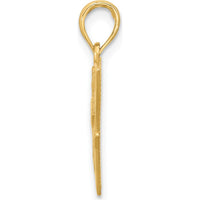 14K Yellow Gold Polished Triangle Caduceus Charm - Durable and Versatile Design by Oro Pregiato
