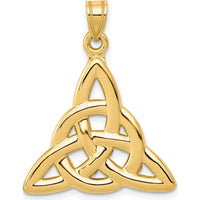 14K Yellow Gold Polished Trinity Knot Pendant - Elegant Symbolic Design by Oro Pregiato