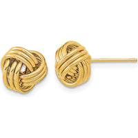 14K Yellow Gold Polished Triple Love Knot Post Earrings by 0