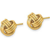 14K Yellow Gold Polished Triple Love Knot Post Earrings by 0