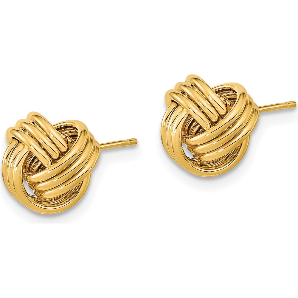 14K Yellow Gold Polished Triple Love Knot Post Earrings by 0