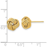 14K Yellow Gold Polished Triple Love Knot Post Earrings by 0