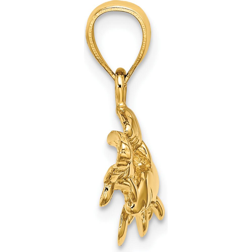 14K Yellow Gold Polished Triple Manatee Pendant Charm by Oro Pregiato