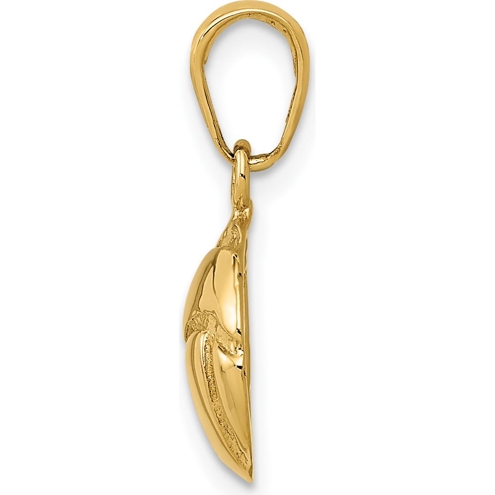 14K Yellow Gold Polished Volleyball Charm - Solid Domed Design by Oro Pregiato