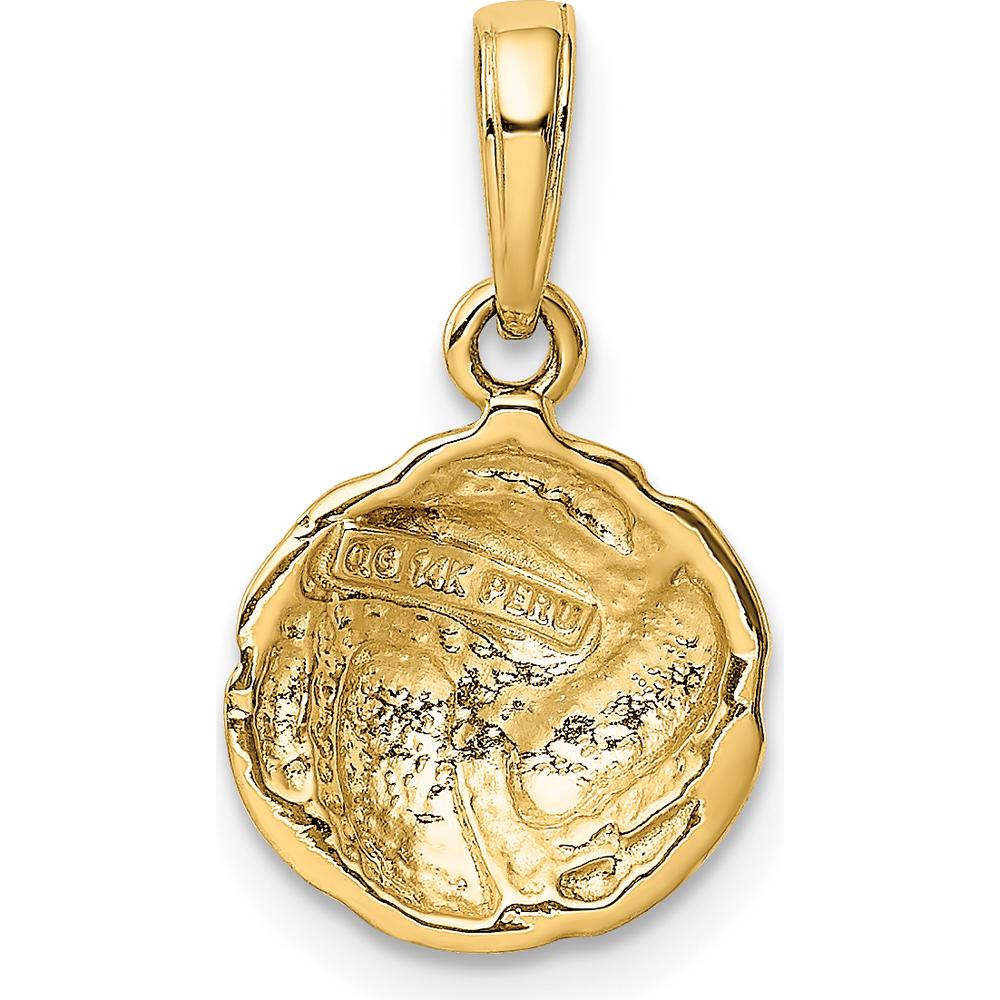 14K Yellow Gold Polished Volleyball Charm - Solid Domed Design by Oro Pregiato