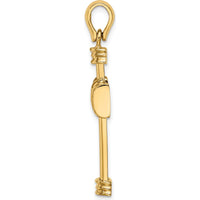 14K Yellow Gold Polished -X- Center Cross Pendant - Elegant Faith Symbol by Oro Pregiato