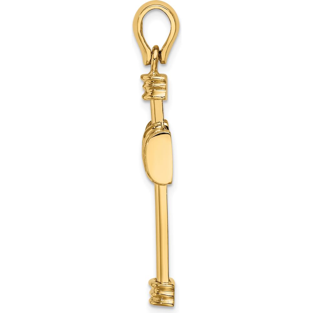 14K Yellow Gold Polished -X- Center Cross Pendant - Elegant Faith Symbol by Oro Pregiato
