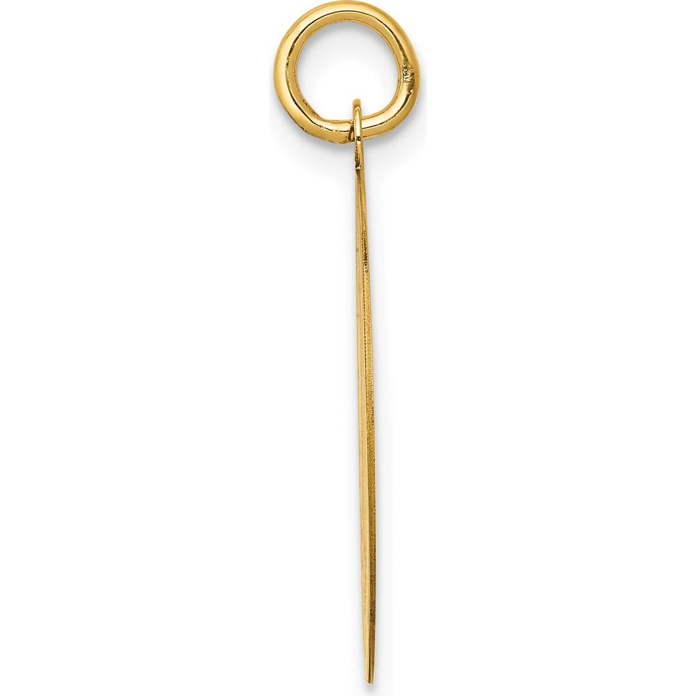 14K Yellow Gold Poodle Engravable Disc Dog Charm - 20mm by Oro Pregiato
