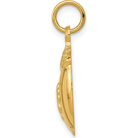 14K Yellow Gold Pot of Gold with Four-Leaf Clover Charm - 25mm Length by Oro Pregiato