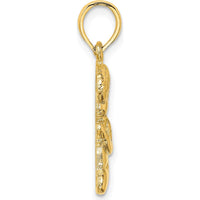 14K Yellow Gold Praying Boy Charm Pendant - 16.9mm Length by Oro Pregiato