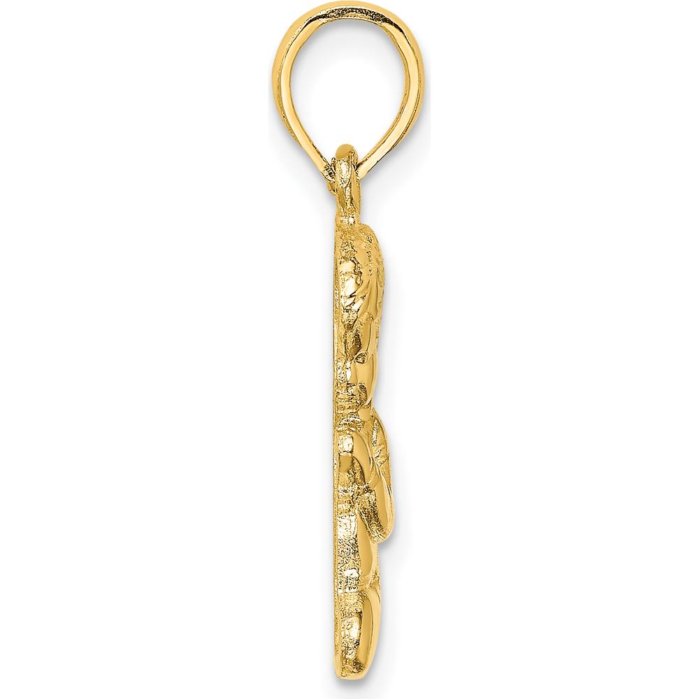 14K Yellow Gold Praying Boy Charm Pendant - 16.9mm Length by Oro Pregiato