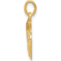 14K Yellow Gold Praying Hands Charm - Meaningful Faith Pendant