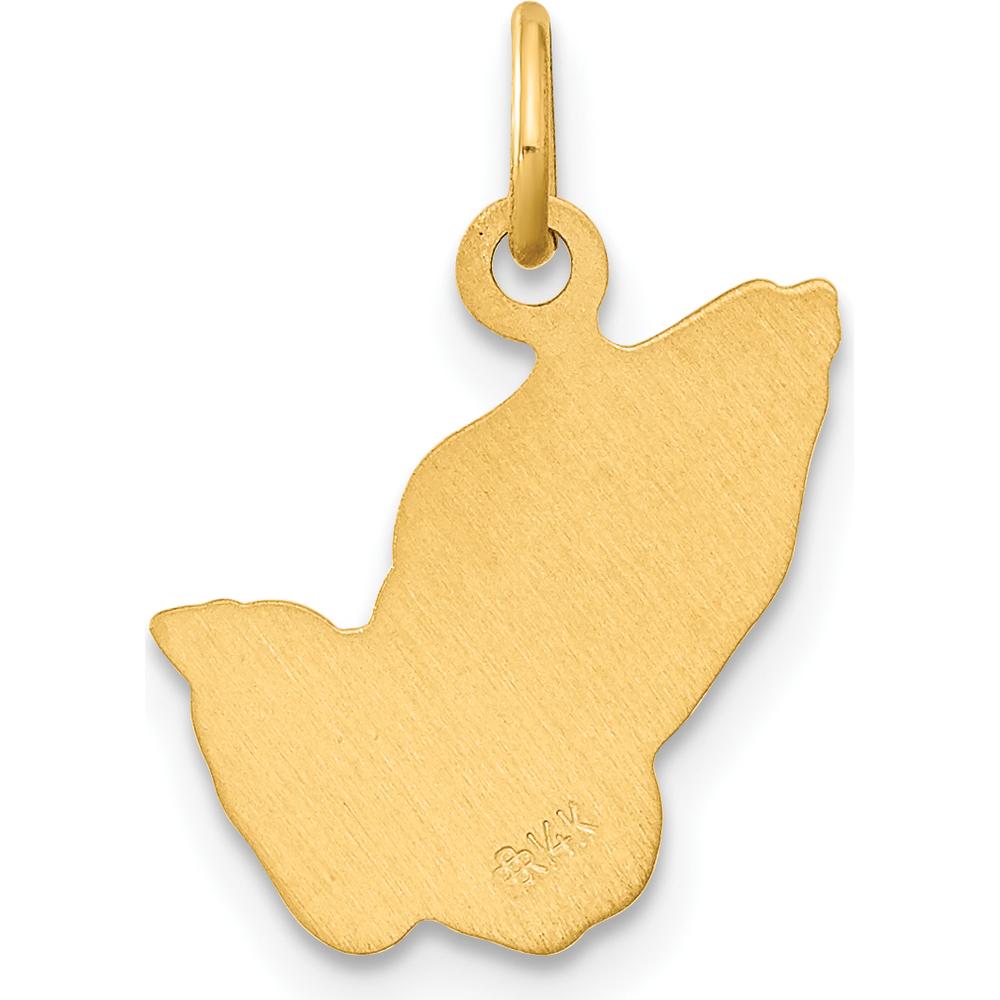 14K Yellow Gold Praying Hands Charm - Meaningful Faith Pendant