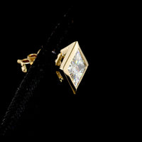 14K Yellow Gold Princess Cut Diamond Bezel Set Stud Earrings - 3.52 Carat Total Weight Lab Grown Diamonds (E-F Color, VVS1 Clarity) with IGI Certification - Covaloro Fine Jewelry