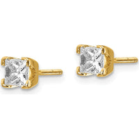 14K Yellow Gold Princess-Cut Diamond Stud Earrings - 0.33 Carat Total Diamond Weight by Monteluci Fine Jewelry
