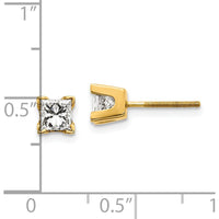14K Yellow Gold Princess-Cut Diamond Stud Earrings - 0.40 Carat Total Weight by Monteluci Fine Jewelry