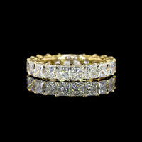 14K Yellow Gold Princess Cut Lab Diamond Eternity Band - 4.20 Carats Total Diamond Weight (E-F Color, VS Clarity) - Covaloro Fine Jewelry