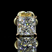 14K Yellow Gold Princess Cut Lab Diamond Stud Earrings - 2.05 Carat Total Weight (E-F Color, VS1 Clarity) - Covaloro Fine Jewelry