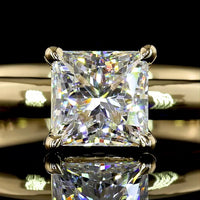 14K Yellow Gold Princess Cut Solitaire Ring with 1.02 Carat Lab Grown Diamond - IGI Certified E VVS1 - Covaloro Fine Jewelry