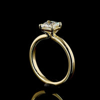14K Yellow Gold Princess Cut Solitaire Ring with 1.02 Carat Lab Grown Diamond - IGI Certified E VVS1 - Covaloro Fine Jewelry