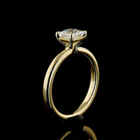 14K Yellow Gold Princess Cut Solitaire Ring with 1.02 Carat Lab Grown Diamond - IGI Certified E VVS1 - Covaloro Fine Jewelry
