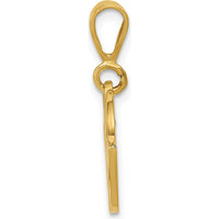 14K Yellow Gold Racing Flags Pendant with Textured Finish - 25mm Length by Oro Pregiato