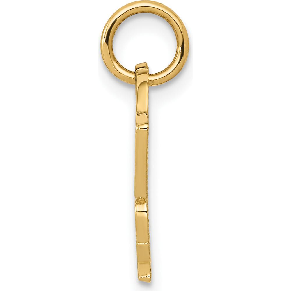 14K Yellow Gold Racing Flags SPEED FREAK Charm - Polished Textured Finish by Oro Pregiato