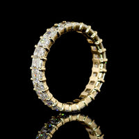 14K Yellow Gold Radiant Cut Diamond Eternity Band with Prong Set Lab-Grown Diamonds - 2.92 Carat Total Weight - Covaloro Fine Jewelry