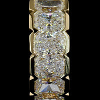 14K Yellow Gold Radiant Cut Huggie Earrings with Half Bezel Set Lab Diamonds - 2.10 Carat Total Weight - Covaloro Fine Jewelry