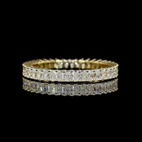 14K Yellow Gold Radiant Cut Lab Diamond Eternity Band - 1.78 Carat Total Weight with E-F VS Diamonds - Covaloro Fine Jewelry