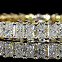 14K Yellow Gold Radiant Cut Lab Diamond Eternity Band - 1.78 Carat Total Weight with E-F VS Diamonds - Covaloro Fine Jewelry