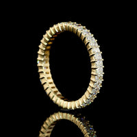 14K Yellow Gold Radiant Cut Lab Diamond Eternity Band - 1.78 Carat Total Weight with E-F VS Diamonds - Covaloro Fine Jewelry