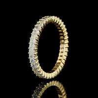 14K Yellow Gold Radiant Cut Lab Diamond Eternity Band - 1.78 Carat Total Weight with E-F VS Diamonds - Covaloro Fine Jewelry