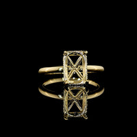 14K Yellow Gold Radiant Cut Lab Diamond Ring with North-South Hidden Halo - 2.65 Carat Total Weight, GIA Certified E VVS2 - Covaloro Fine Jewelry