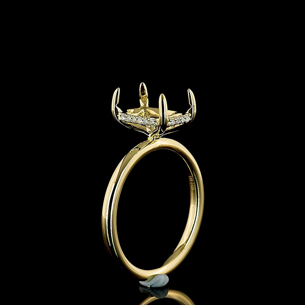 14K Yellow Gold Radiant Cut Lab Diamond Ring with North-South Hidden Halo - 2.65 Carat Total Weight, GIA Certified E VVS2 - Covaloro Fine Jewelry