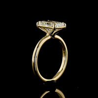 14K Yellow Gold Radiant Cut Solitaire Ring with Lab Grown E-VVS2 Diamond - 3.16 Carat Total Weight - Covaloro Fine Jewelry