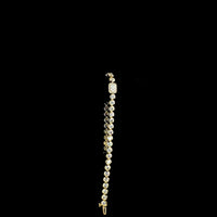 14K Yellow Gold Radiant Cut Tennis Bracelet with East-West Center Diamond and Bezel-Prong Setting - 4.32 Carats Total Lab Diamond Weight - Covaloro Fine Jewelry