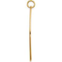 14K Yellow Gold Red Enamel Medical Alert Pendant - 36x27mm by Oro Pregiato